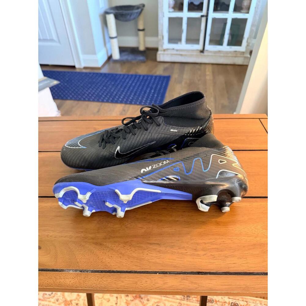 Nike Zoom Superfly 9 Academy FG/MG Black Blue [DJ5625 040] Men's Size 10.5